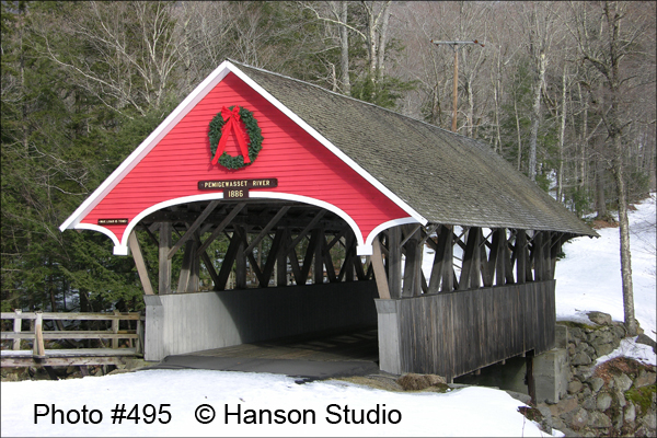 Lincoln, NH - Flume Bridge - Front - Winter